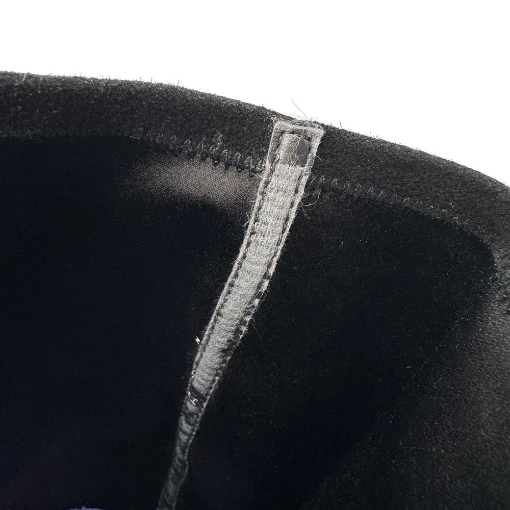 Stuart Weitzman Boot Mid-Calf Fabric Heeled Sock Women's Black Size 7